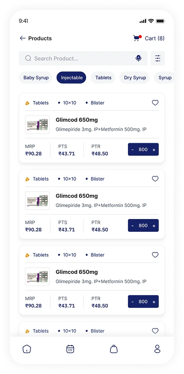 pharma app dashboard