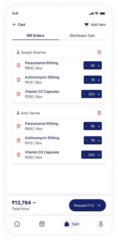 pharma app dashboard