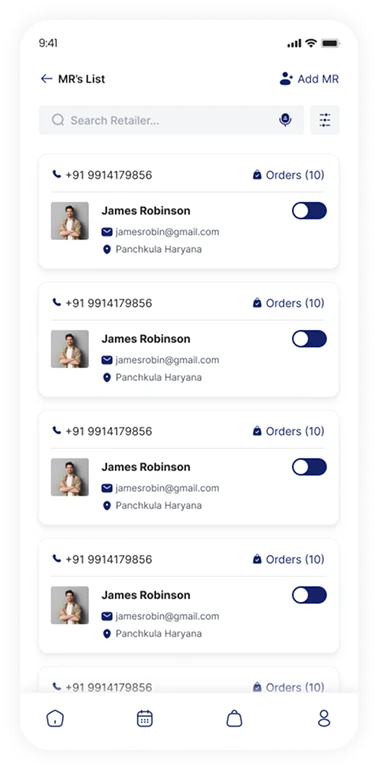 pharma app dashboard